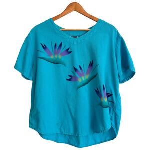 Vintage airbrush tropical shirt – Made in USA XL